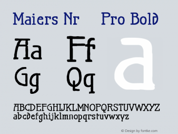 Maiers Nr.21 Pro Bold Version 1.002 2006 Font Sample