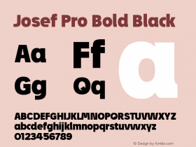 Josef Pro Bold Black Version 3.002 2006 Font Sample