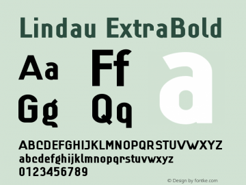 Lindau ExtraBold Version 001.001 Font Sample