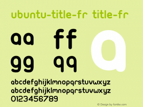 Ubuntu-Title-fr Title-fr Version 001.100 Font Sample