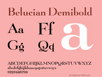 Belucian Demibold Version 1.00图片样张