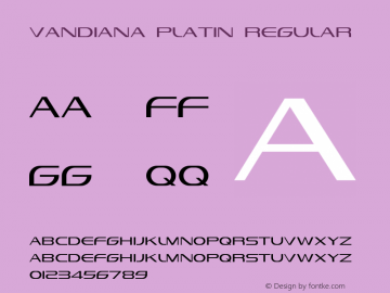 Vandiana Platin Regular Version V5 2007 initial release图片样张