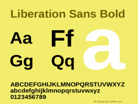 Liberation Sans Bold Version 1.02图片样张