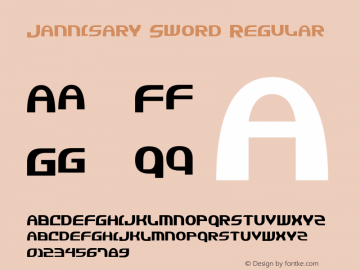 Jannisary Sword Regular 2 Font Sample