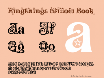 Kingthings Willow Book Version 1.00 Font Sample
