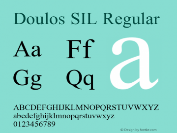 Doulos SIL Regular Version 5.000 Font Sample