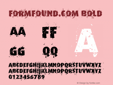 Formfound.com Bold Version 1.000;PS 001.000;hotconv 1.0.38 Font Sample