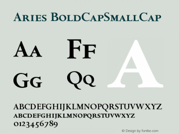 Aries BoldCapSmallCap Version 001.000图片样张