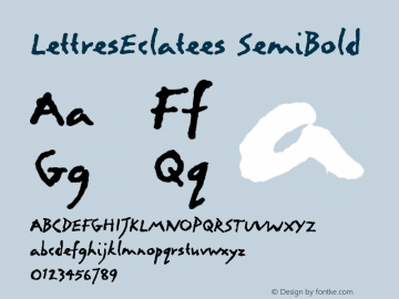 LettresEclatees SemiBold Version 001.000 Font Sample