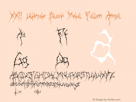 XXII Ultimate-Black-Metal Fallen-Angel Version 1.0 Font Sample