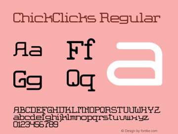 ChickClicks Regular Unknown Font Sample