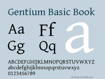 Gentium Basic Book Version 1.100图片样张