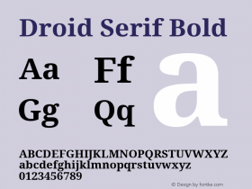 Droid Serif Bold Version 1.00 build 112图片样张