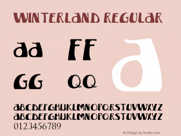 Winterland Regular Version 1.00 October 1, 2007, initial release图片样张