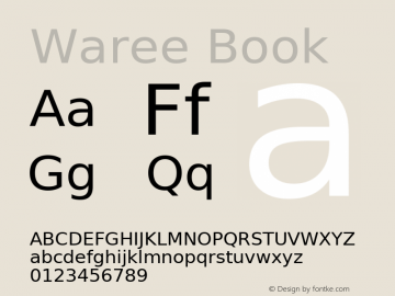 Waree Book Version 0.12.0: 2014-03-17 Font Sample