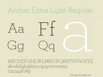 Archer Extra Light字体家族|Archer Extra Light-衬
