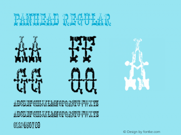 PANHEAD Regular #1 Font Sample