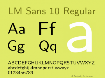 LM Sans 10 Regular Version 1.106;PS 1.106;hotconv 1.0.49;makeotf.lib2.0.14853图片样张