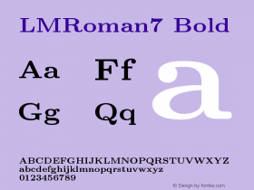 LMRoman7 Bold Version 0.92图片样张