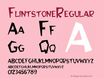 Flintstone Regular 001.001 Font Sample