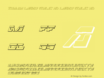 Trajia Laser Italic 3D Laser Italic 3D 1.0; 2008图片样张