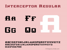 Interceptor Regular 1 Font Sample