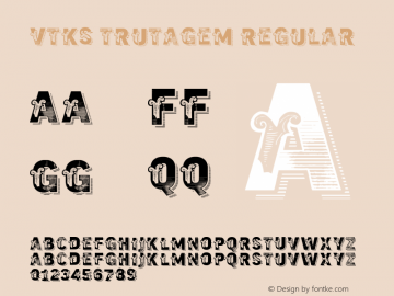 vtks trutagem Regular Version 1.00 February 29, 2008, initial release Font Sample