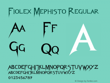 Fiolex Mephisto Regular Version 1.0 Font Sample