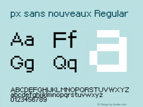 px sans nouveaux Regular Version 001.000 Font Sample