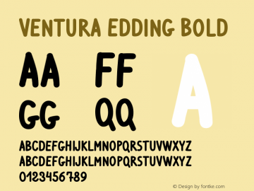 Ventura Edding Bold 001.000 Font Sample