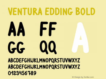 Ventura Edding Bold 001.000 Font Sample