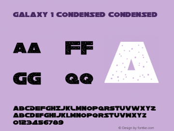 Galaxy 1 Condensed Condensed 1 Font Sample