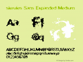 skirules-Sans Expanded Medium Version 1.000 2007 initial release Font Sample