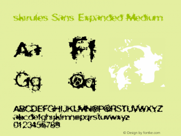 skirules-Sans Expanded Medium Version 1.000 2007 initial release图片样张