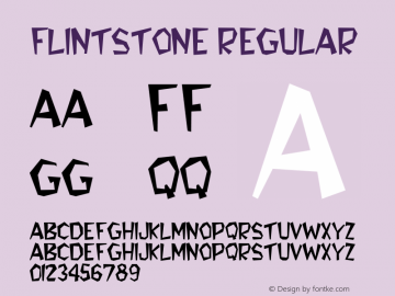 Flintstone Regular Altsys Metamorphosis:7/5/91 Font Sample