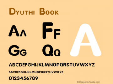 Dyuthi Book 1.0 Font Sample