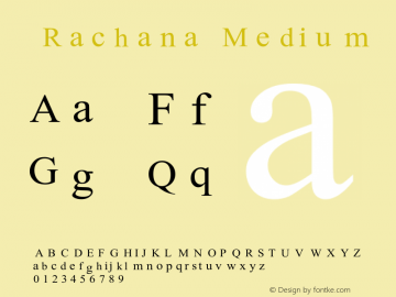 Rachana Medium Version 1.03图片样张