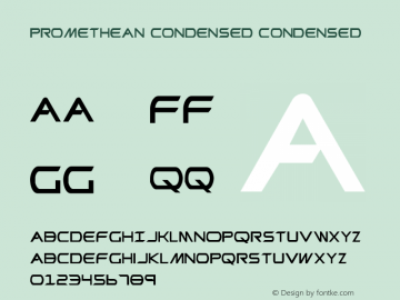 Promethean Condensed Condensed 001.000 Font Sample
