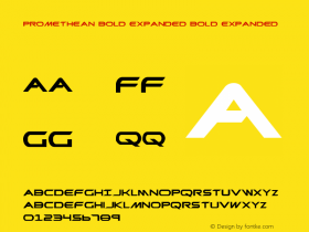 Promethean Bold Expanded Bold Expanded 001.000 Font Sample