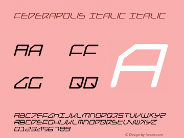 Federapolis Italic Italic 001.000图片样张