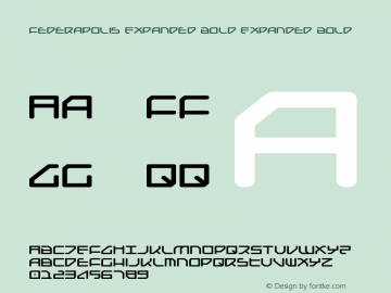 Federapolis Expanded Bold Expanded Bold 001.000 Font Sample