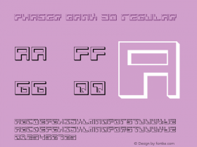 Phaser Bank 3D Regular 001.000 Font Sample