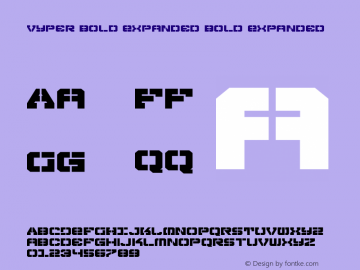 Vyper Bold Expanded Bold Expanded 001.000 Font Sample