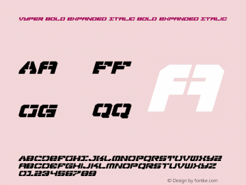 Vyper Bold Expanded Italic Bold Expanded Italic 001.000图片样张