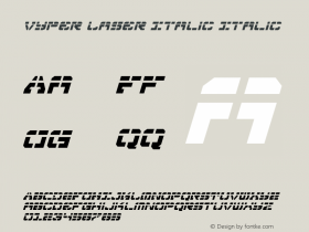 Vyper Laser Italic Italic 001.000 Font Sample