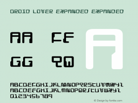 Droid Lover Expanded Expanded 001.000 Font Sample