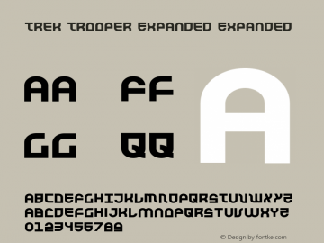 Trek Trooper Expanded Expanded 001.000 Font Sample