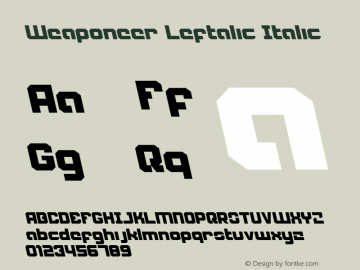 Weaponeer Leftalic Italic 001.000图片样张