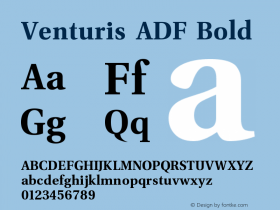 Venturis ADF Bold Version 1.005 Font Sample