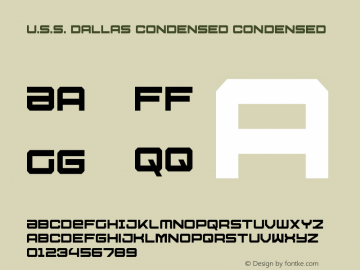 U.S.S. Dallas Condensed Condensed 001.000 Font Sample